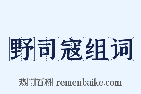 野司寇组词是什么意思的图片